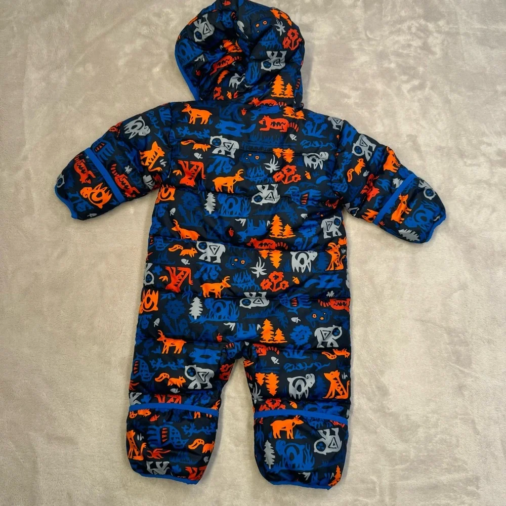 Columbia Snowtop II Bunting Collegiate‎ Navy Critter snowsuit